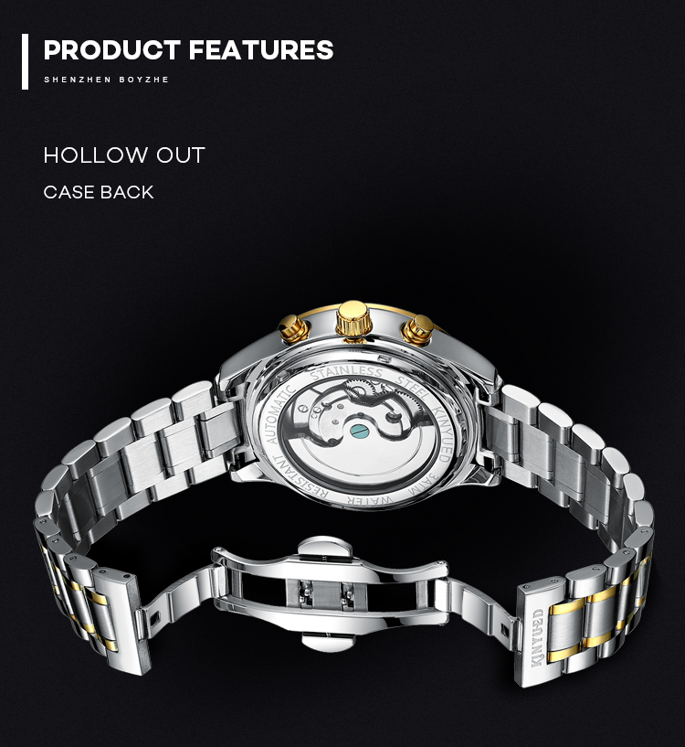 Brand KINYUED watch Complete automatic calendar automatic mechanical watch for men