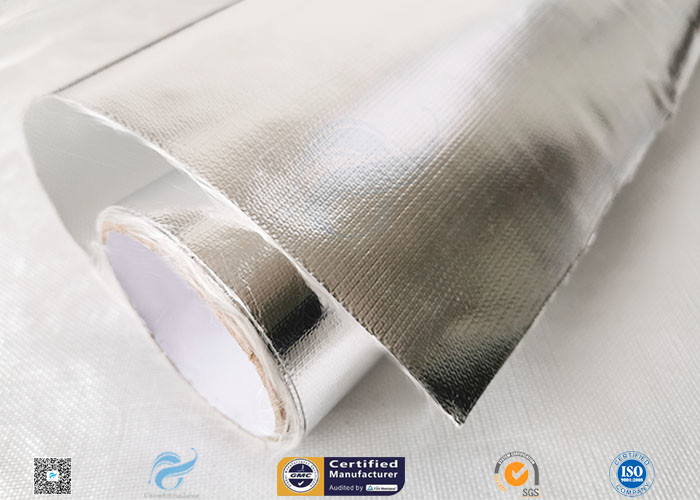 Heat Insulation 0.43mm Thick Aluminium Foil Coated Fiberglass Fabric
