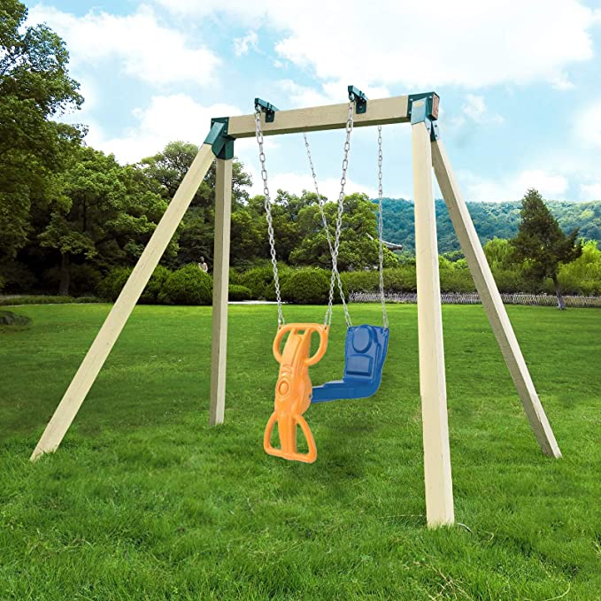 305x92mm Green Coating Metal Steel Swing Set Brackets with Heavy Duty A-Frame Design