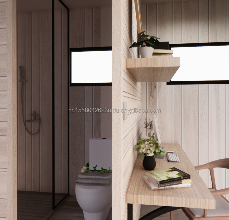 EU Garden Wooden Cabins Wall 75mm Wave Sandwich Panel Customized Color Assembled Houses for Home Studio Manufacturers