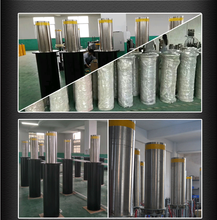 Parking Hydraulic Retractable Bollards Automatic Rising Manual Telescopic Bollards