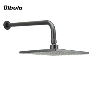 Quality ABS Matte Black 200×200×9mm Ultra Thin Shower Head wholesale