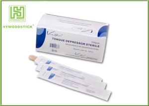Quality Paper Wrapped Disposable Wooden Tongue Depressor For Pharmacy 150 * 18 * 1.6mm wholesale