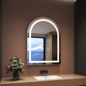 Quality 5mm Environmental Silver Mirror LED Bluetooth Wall Lamp Mirror for Hotel Bathroom Makeup wholesale