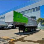 High Performance Grain Animal Feed Semi Truck Trailer 4 Axles Max. Drive Speed