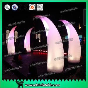 Quality 3M Romantic Wedding Event Entrance Inflatable White Lighting Inflatable Tusks wholesale