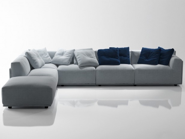 Customized Nordic fabric sofa small family modern simple living room three person apartment