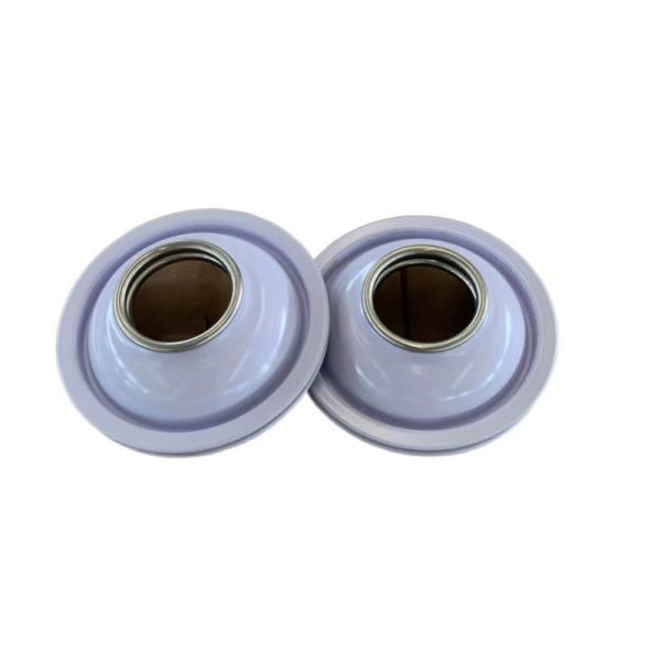 White And Gold Color Aerosol Can Cone Tin Seal Lids 207.5# 60mm Dia High