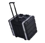 8U 19 Inch Rolling Rack Case Durable ABS Rack Amplifier Case