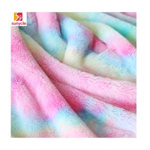 Quality Antistatic Faux Fluffy Fur Fabric 288F With High Abrasion Resistance wholesale