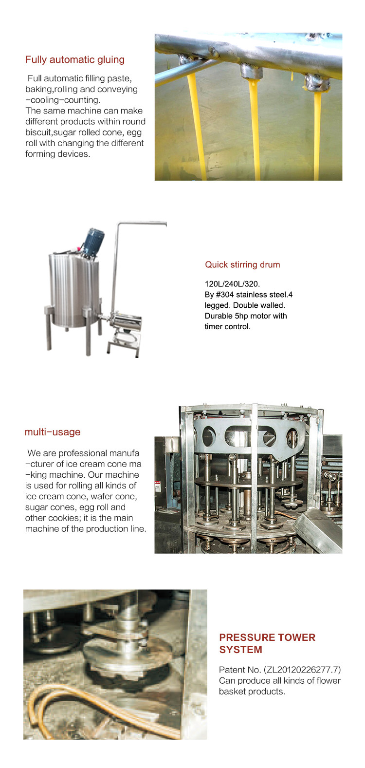 Stainless Steel Automatic Waffle Basket Making Machine With Replaceable Molds