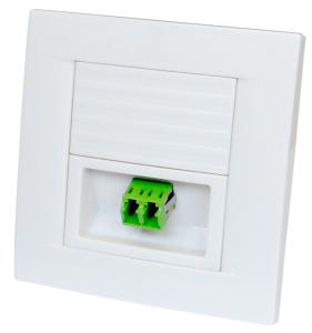 Quality 1 Port Sc Fiber Wall Plate , Plastic White ABS Fiber Optic Cable Wall Plate wholesale