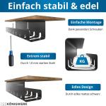 Living Room Cable Management Organizer Single Tier Black Wrinkle Spray Under