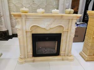 Quality Customized Decorative Onyx Stone Marble Fireplace Surround wholesale