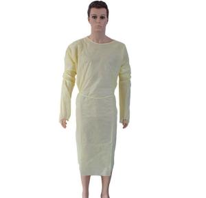 Quality Polypropylene Yellow Disposable Isolation Gowns Medical Accessories S-5XL wholesale