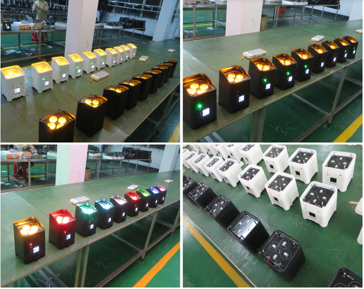Stage LED Uplights RGBW Par Light DMX Controlled Wireless 6 X 18w For Weddings