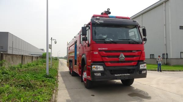 18 Meter Water Fire Engine , 6x4 336KW Heavy Rescue Vehicle With 10000L Water