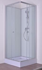 Quality Fitness Halls 800 X 800 X 2250mm Glass Shower Stalls With Silver Aluminum Frame wholesale