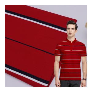 Quality Easy To Care And Natural And Smooth Striped Knit Fabric For Polo Shirt wholesale