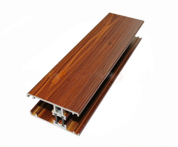 Flexible Wood Grain Imitating Finish Aluminium Profiles Stereoscopic