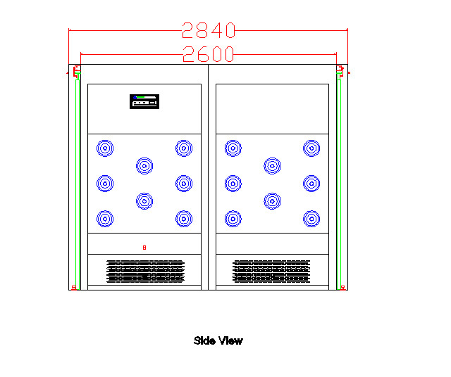 Three Side Blowing Air Shower Room 100 Class For Materials And Goods