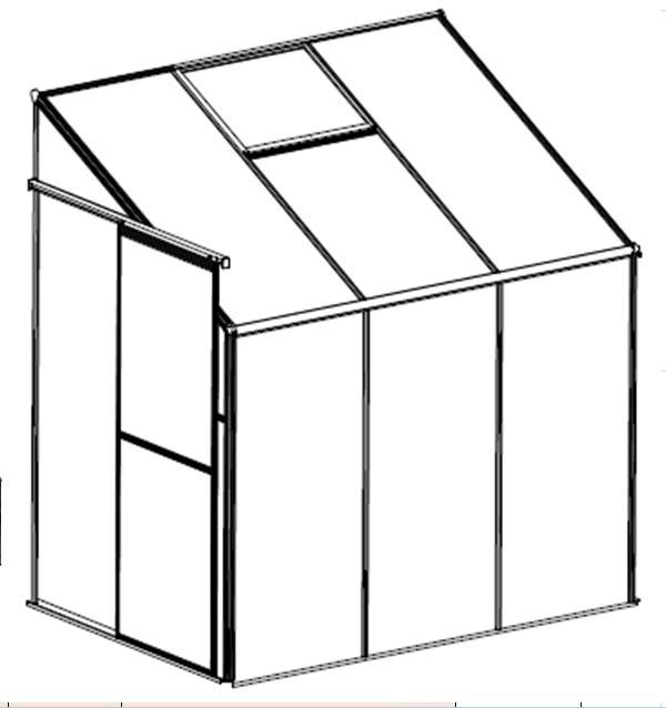 Aluminum Frame Sunshine Room Garden House Wall Mounted Green House