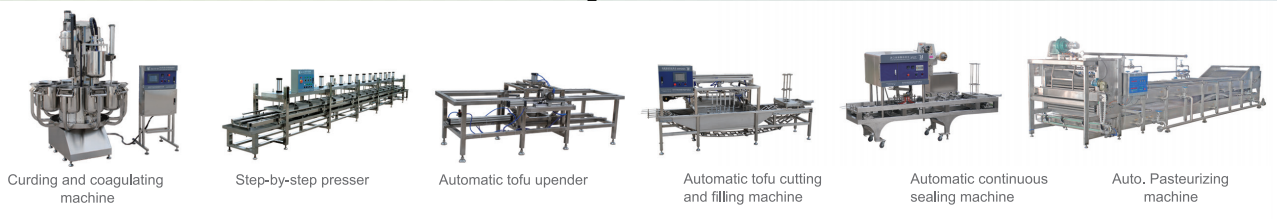 Standard Packaging Tofu Processing Equipment for Continuous Unmanned Production