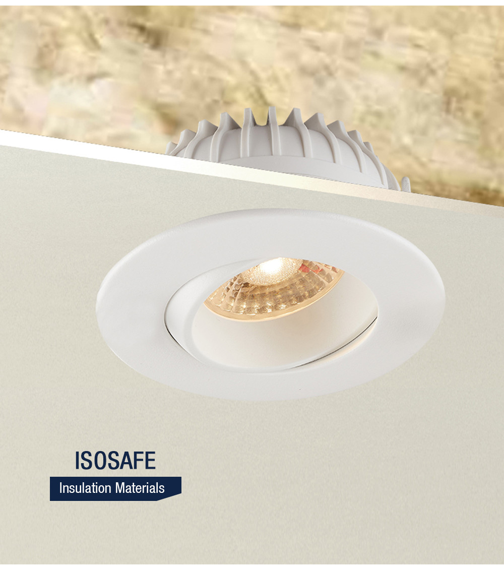 Diameter 92mm Fire Rated Tilt Downlights LED Multiscene For Indoor Use