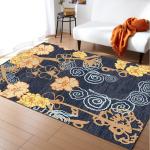 99.1*152.4cm Flower Pattern Room Rugs Washable Dining Room Floor Mat Floor