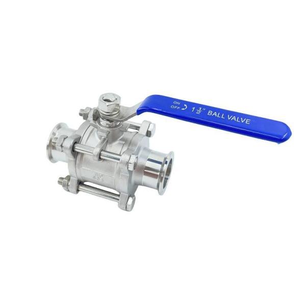 ISO9001 Standard 3PC Clamped Ball Valve in 304 316 Stainless Steel with Model NO