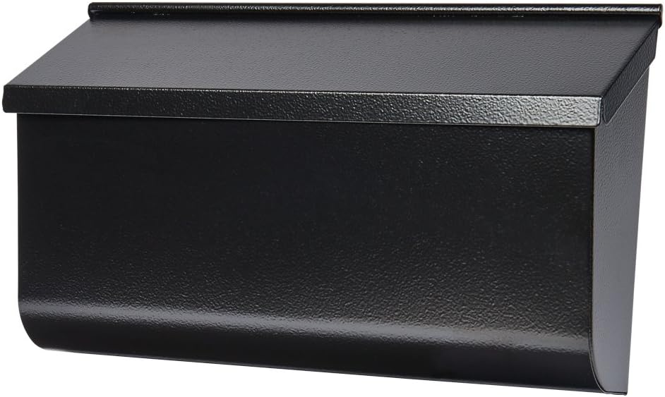 Professional Medium Capacity Heavy Duty Steel Black Wall Mount Mailbox 0.8mm Thick