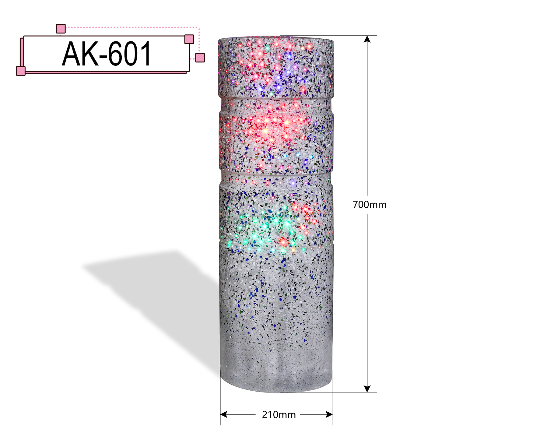 Luminous Stone Bollards Ball Car Parking Lot Road Blocking Special Shaped Ornam