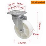 EDL‌ Medium Duty 5inch Caster TPA Plate by Rigid , Swivel and Brake Type 250kg