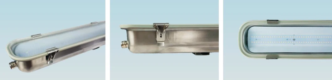 IP66 Ik08 2FT 4FT 5FT Waterproof Dustproof Robust Aluminum Linear Light 25W 35W 45W 50W 65W 75W LED Stainless Steel Waterproof Lamp LED Tri Proof Light