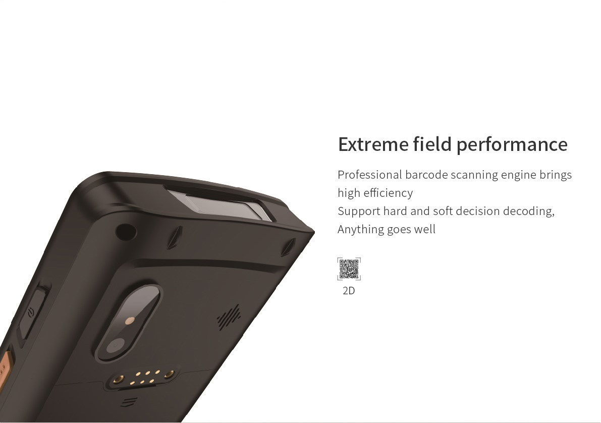 Industrial Android Barcode Scanner PDA with Rugged Design and Waterproof Communication