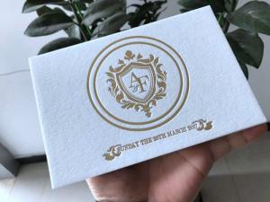 Quality Classic Ivory Foil Stamped Wedding Invitations Cards With Pure Cotton Paper Type wholesale