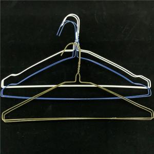 Quality Blue Color 2.0mm Dry Cleaner Metal Wire Suit Hanger For Laundry Supply wholesale