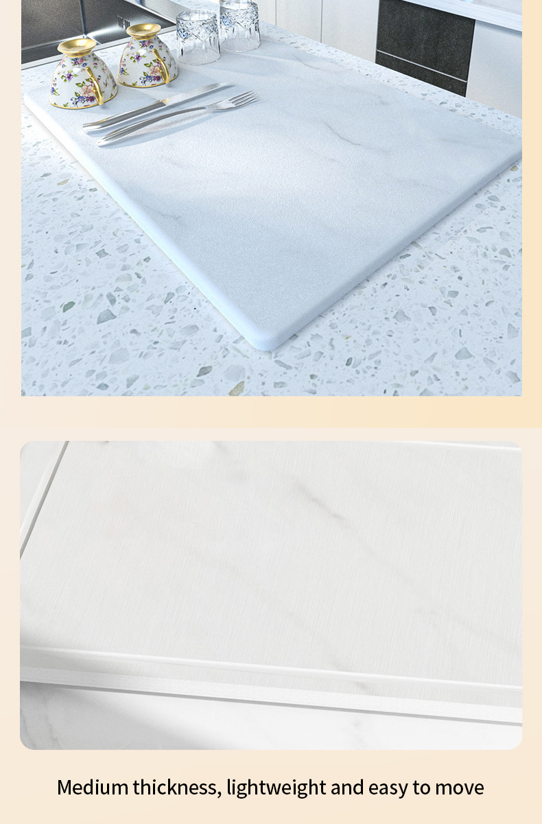 Home Hotel Restaurant Non-Slip Diatomaceous Earth Placemat for Fast Dry Table Mat