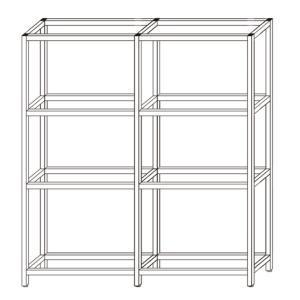 Quality Black 20AF Retail Display Aluminum Structural Frame wholesale