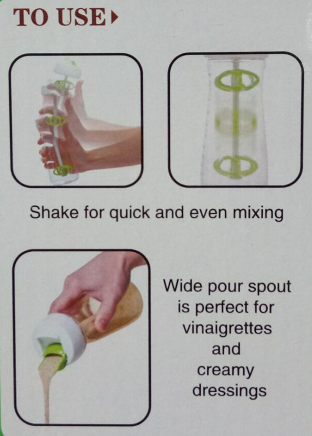 FB132911 Super green style manual stir salad sauce bowl 500ml PP+PET+ABS