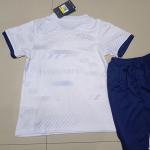 Kids Football White Jersey Custom Name Premium Fabric Jersey