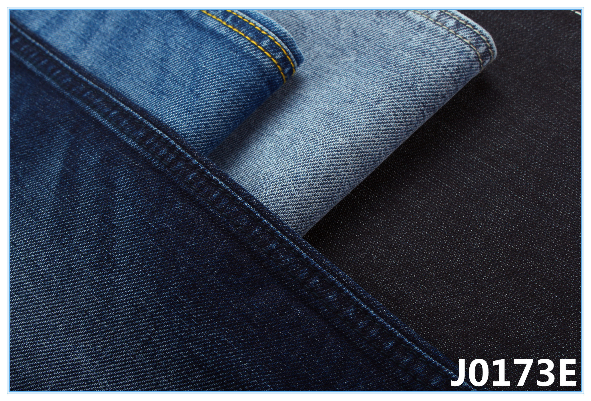 7.5 Oz Fake Knitted Antibacterial Denim Cloth Material Soft Denim Fabric By The Yard