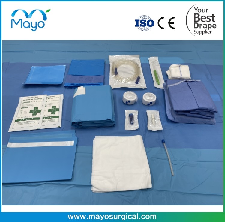 SMS / Crepe Paper Dental Implantology Drape Pack Mayo Protect Plus Premium