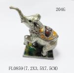 jewelry pewter box elephant jewelry box wholesale luxury gold plating elephant