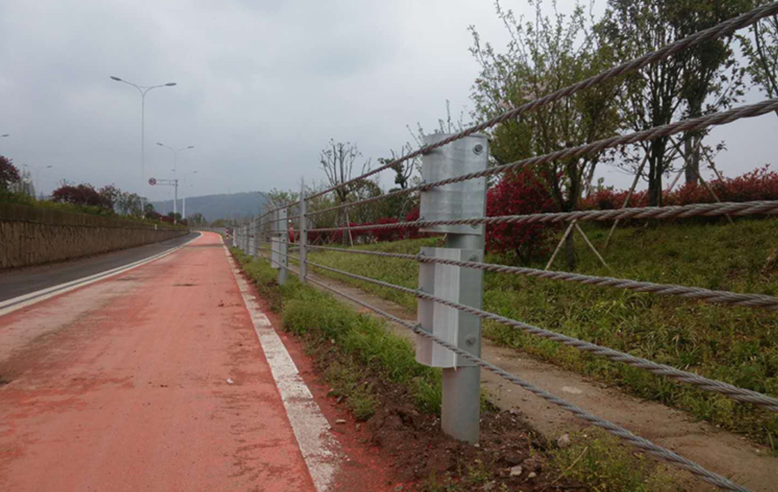 Road Traffic Safe Cable Barrier Steel Wire Rope Guardrails with Customized Color