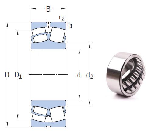 22232 CA W33 Spherical Taper Roller Bearing 160X290X80 MM For Excavator