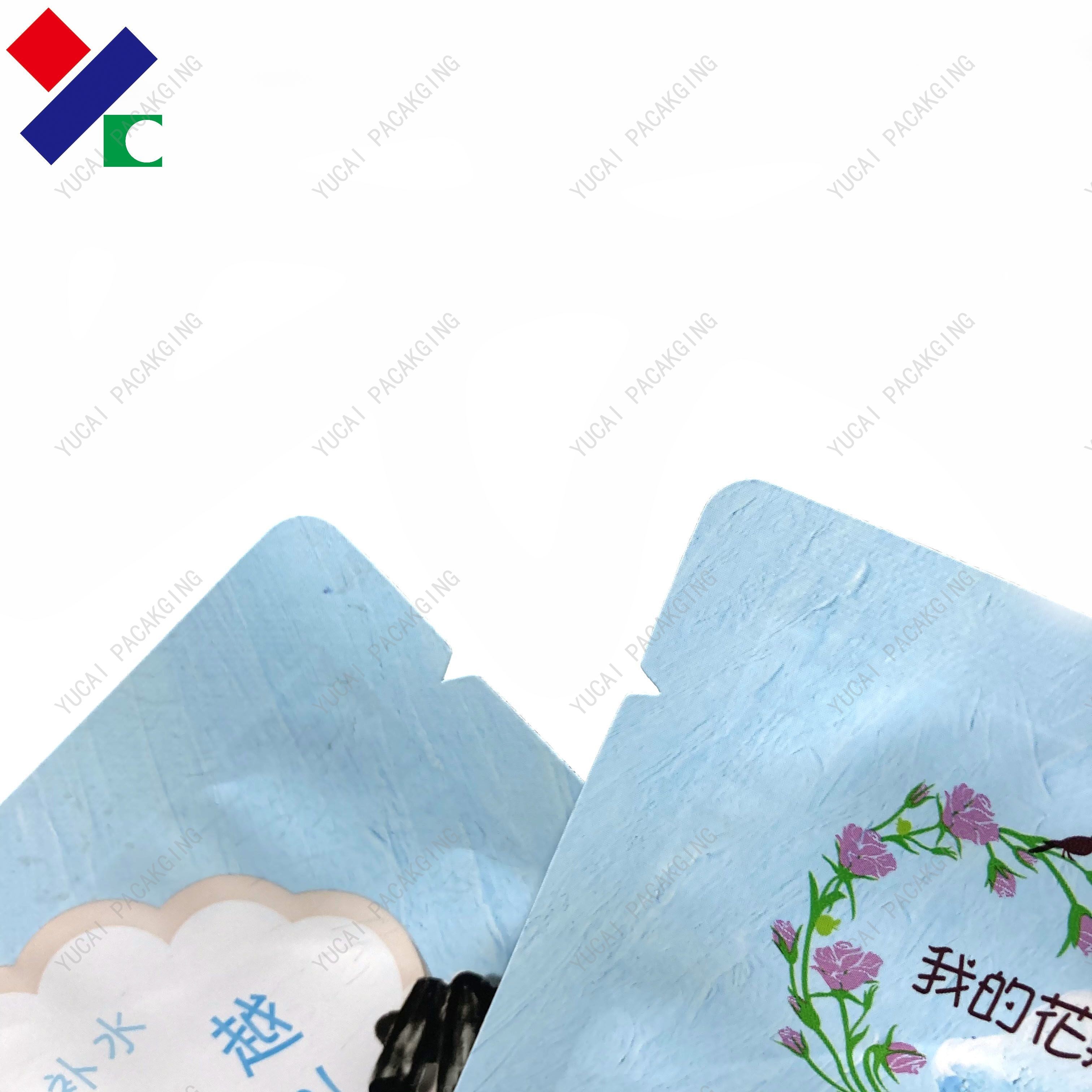 Printed Aluminum Foil Heat Seal Packaging Bags 140 Micron For Eye Mask