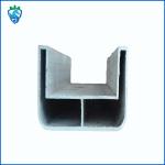Indoor Aluminum Handrail Profiles U Channel Glass Staircase Railing Fitting For
