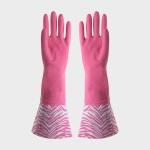 With Beautiful Patterns PE Waterproof Cloth Extra Long Sleeve Rubber Gloves