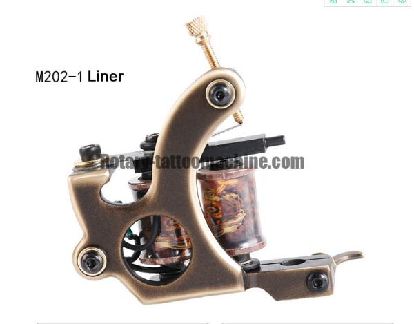Brass Custom Tattoo Machine Liner Shader , 8 Wraps High End Tattoo Gun For Liner